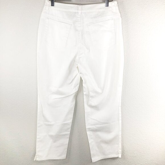 Jones New York Signature Stretch Easy Care White Jeans Women's Size 6 - Picture 5 of 5